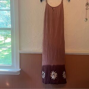 Elegant Bohemian Style Two-Tone Sunflower Dress